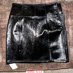 Faux leather skirt